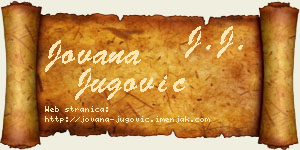 Jovana Jugović vizit kartica